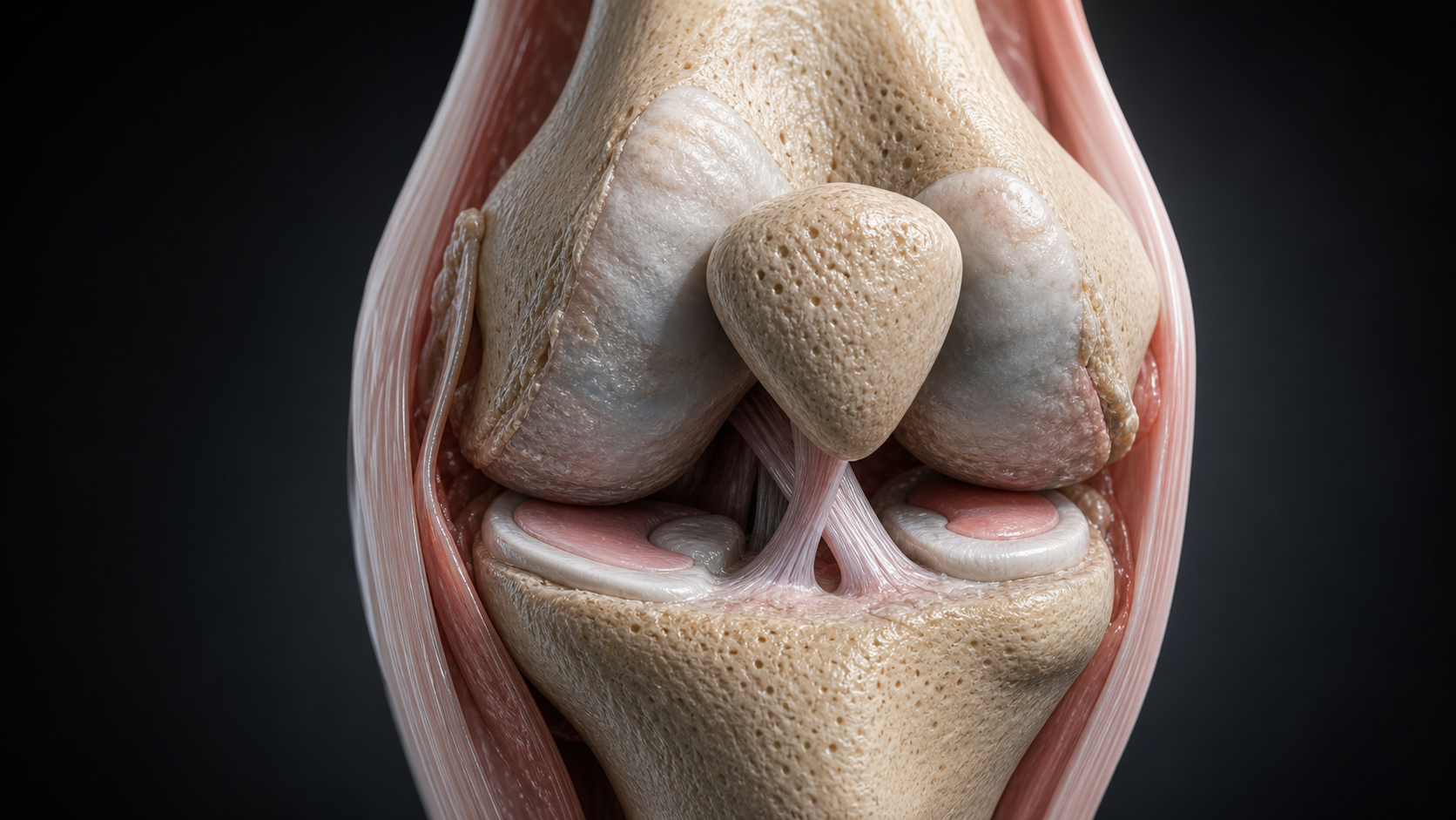 Realistic image of whole-joint knee osteoarthritis changes